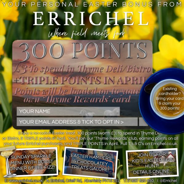 April offers at Errichel - Quair Magazine
