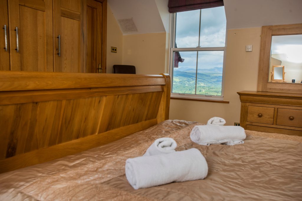 Taigh Na Faire Holiday Home at Errichel by Aberfeldy - Tay view from bedroom window